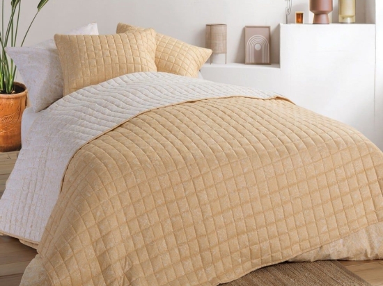 Κουβερλί Alba Yellow Nef-Nef Μονό 180x220cm Microfiber-Polyester