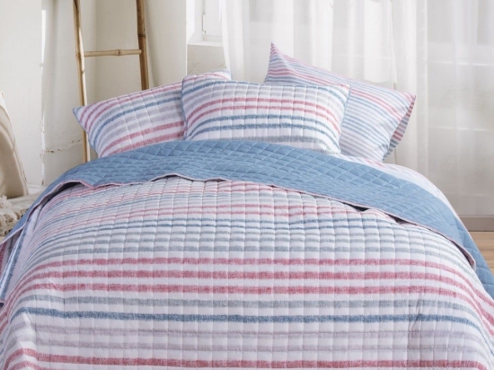 Κουβερλί Miles Aqua Nef-Nef Μονό 180x220cm Microfiber-Polyester