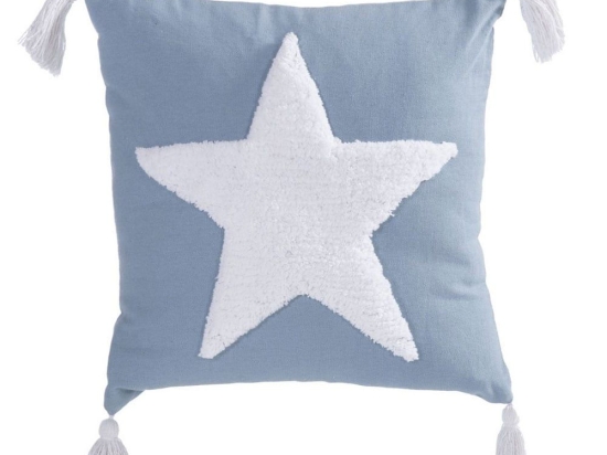 Μαξιλάρι Διακοσμητικό Παιδικό (Με Γέμιση) Hugging Star Blue Nef-Nef 35Χ35 Βαμβάκι-Πολυέστερ