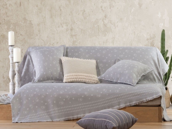 Ριχτάρι Gloom Grey Nef-Nef Πολυθρόνα 170x180cm Βαμβάκι-Πολυέστερ