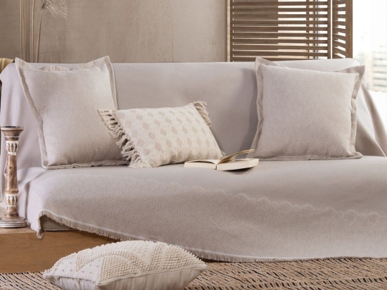 Ριχτάρι Maximus Beige Nef-Nef Διθέσιο 170x250cm Βαμβάκι-Πολυέστερ