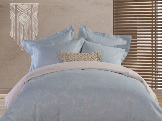 Σεντόνια Devote (Σετ 4τμχ) Blue Nef-Nef Υπέρδιπλο 240x270cm 100% Βαμβάκι