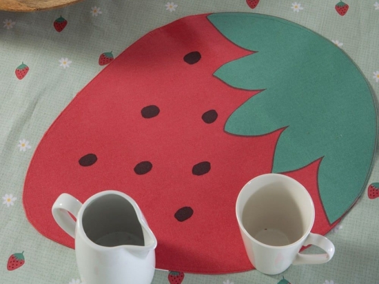 Σουπλά Strawberry Taste 36X46 Red Nef-Nef 100% Βαμβάκι