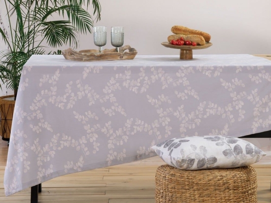 Τραπεζομάντηλο Santika Grey Nef-Nef 140X180 Βαμβάκι-Πολυέστερ