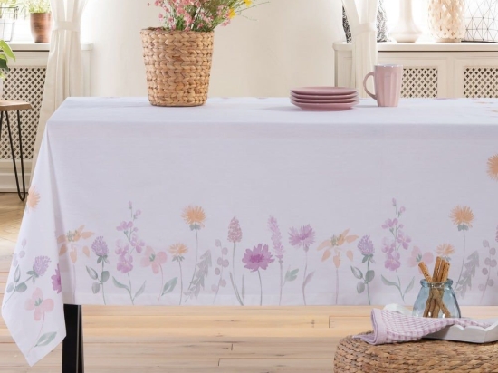Τραπεζομάντηλο Merida White Nef-Nef 140X240 100% Βαμβάκι