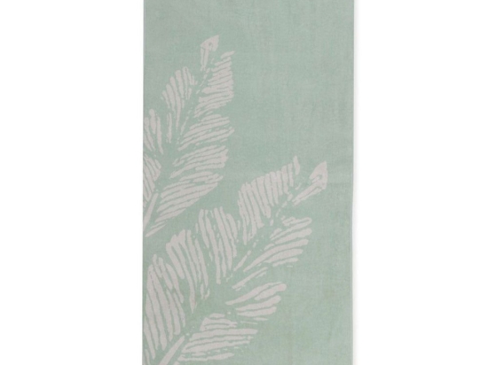 Πετσέτα Θαλάσσης Leaf Life Aqua Nef-Nef Θαλάσσης 80x160cm 100% Βαμβάκι