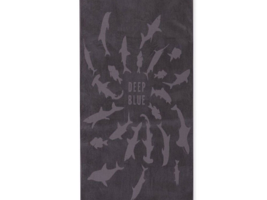 Πετσέτα Θαλάσσης Shark Style Grey Nef-Nef Θαλάσσης 80x160cm 100% Βαμβάκι