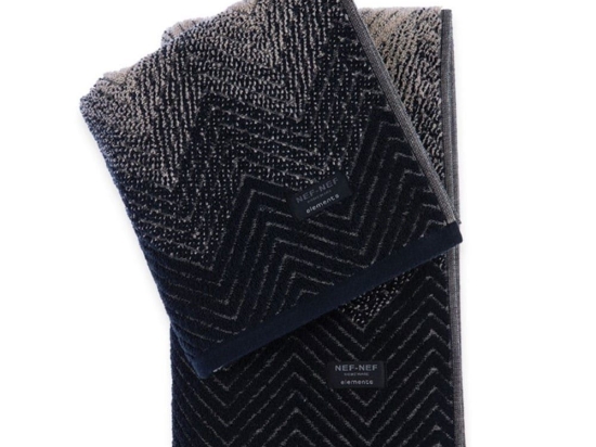 Πετσέτα Chevir Beige-Black Nef-Nef Σώματος 70x140cm 100% Βαμβάκι