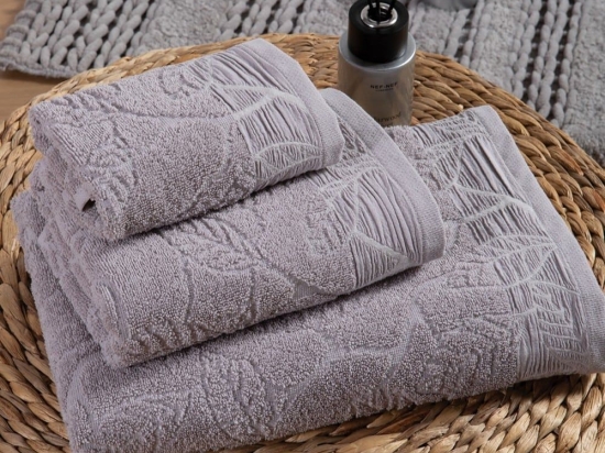 Πετσέτα Livingry Grey Nef-Nef Σώματος 70x140cm 100% Βαμβάκι