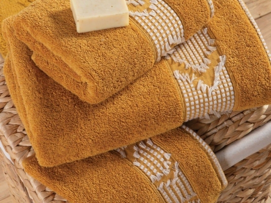Πετσέτες Creative (Σετ 3τμχ) Yellow Nef-Nef Σετ Πετσέτες 70x140cm 100% Βαμβάκι