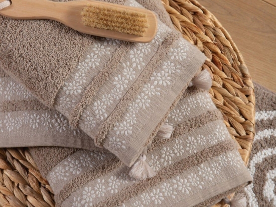Πετσέτα Alba Beige Nef-Nef Σώματος 70x140cm 100% Βαμβάκι