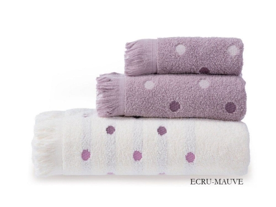 Πετσέτα Serendipity Ecru-Mauve Nef-Nef Σώματος 70x140cm 100% Βαμβάκι
