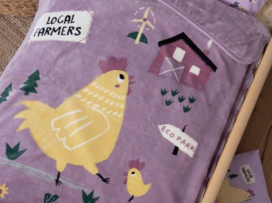 Κουβέρτα Βρεφική Piu Piu Mauve Nef-Nef Κούνιας 100x140cm Πολυέστερ