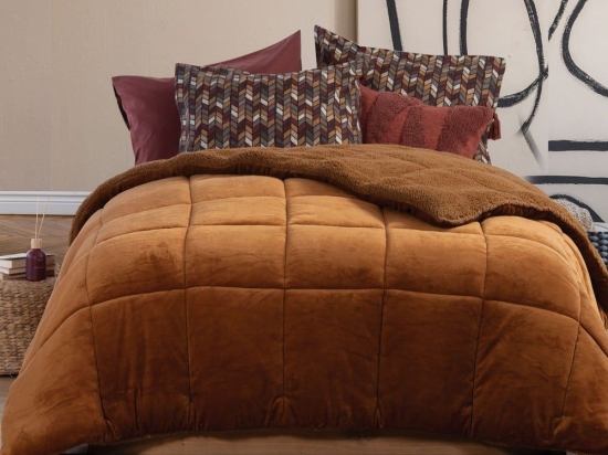 Κουβερτοπάπλωμα Singular Camel Nef-Nef Μονό 160x220cm Πολυέστερ