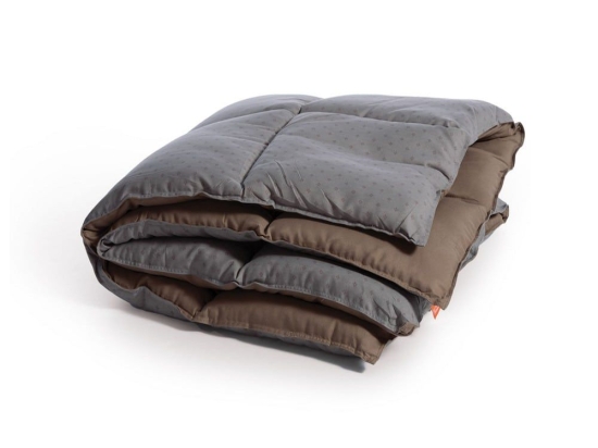 Πάπλωμα Bicolor-24 Grey-Mocca Nef-Nef Υπέρδιπλο 240x220cm Microfiber-Hollowfiber