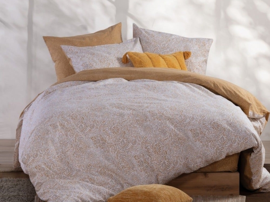 Σεντόνια Inspire (Σετ 4τμχ) Gold Nef-Nef Υπέρδιπλo 240x270cm 100% Βαμβάκι