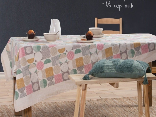 Τραπεζομάντηλο Αλέκιαστο Plural Multi Nef-Nef 140X240 100% Βαμβάκι