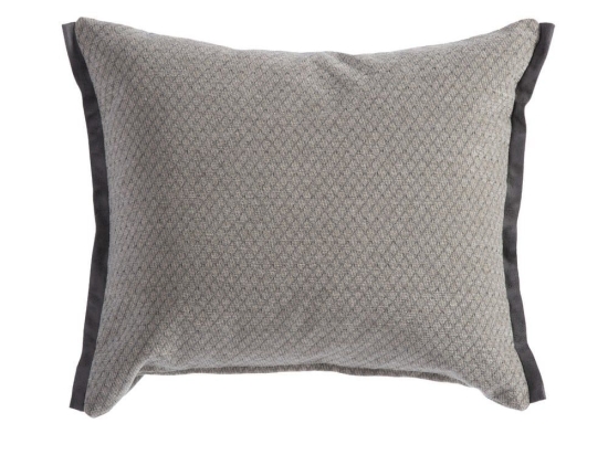 Μαξιλάρι Διακοσμητικό (Με Γέμιση) Brand Grey Nef-Nef 40X55 Βαμβάκι-Πολυέστερ