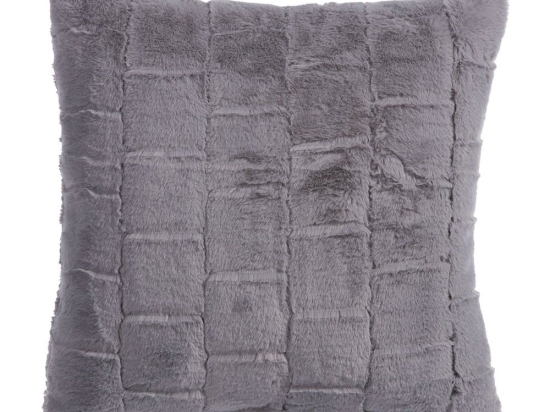 Μαξιλάρι Διακοσμητικό (Με Γέμιση) Rabbit Fur Barlow Grey Nef-Nef 45X45 Πολυέστερ