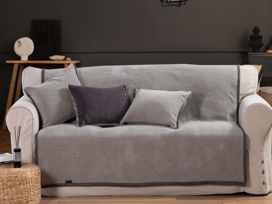 Ριχτάρι Brand Grey Nef-Nef Τριθέσιο 170x300cm Ακρυλικό-Πολυέστερ