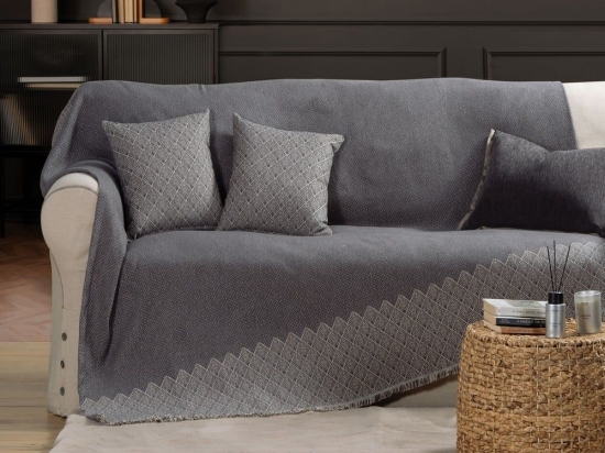 Ριχτάρι Remington Anthracite Nef-Nef Πολυθρόνα 170x180cm Ακρυλικό,Βαμβάκι, Polyester