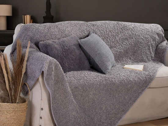 Ριχτάρι Vanjel Grey Nef-Nef Διθέσιο 150x250cm Πολυέστερ