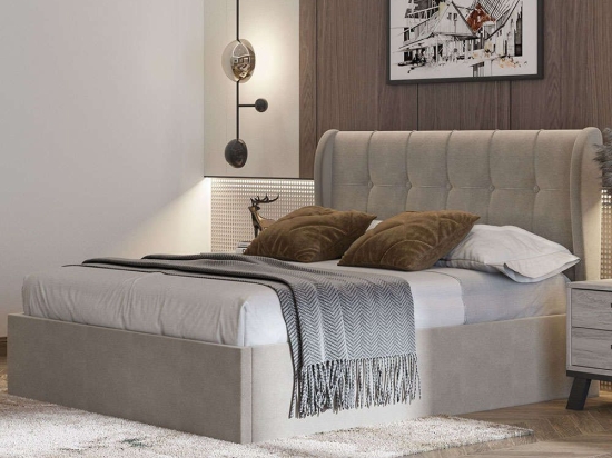Κρεβάτι Nο84 150x200x120cm Ecru Διπλό