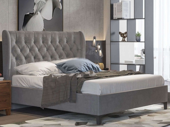 Κρεβάτι Νο86 150x200x120cm Dark Grey Διπλό