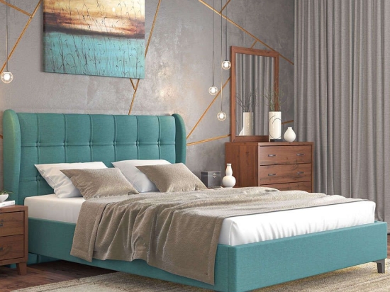 Κρεβάτι Nο88 150x200x120cm Blue Διπλό