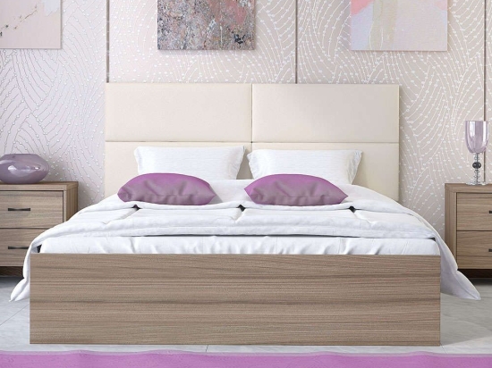 Κρεβάτι Νο6 150x200x90cm Moca-Beige Διπλό