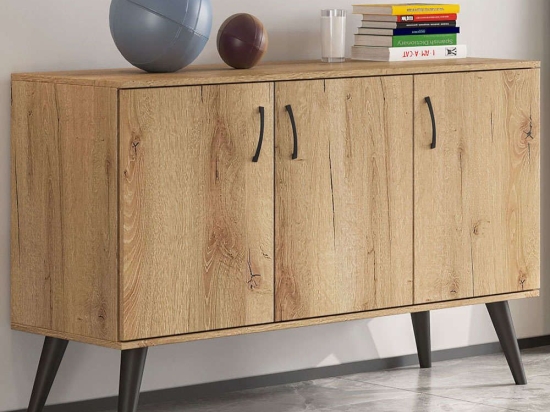 Μπουφές Νο4 135x44,5x85cm Honey Μελαμίνη,Μέταλλο