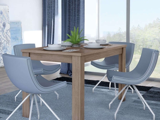 Τραπέζι Ανοιγόμενο Νο2 120+30x70x78cm Latte Μελαμίνη