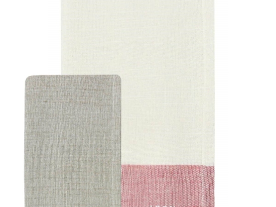 Amo la Casa Σετ 2 Τεμ Πετσέτες Κουζίνας 45X65 - Bio Cotton Ροζ/Μπεζ