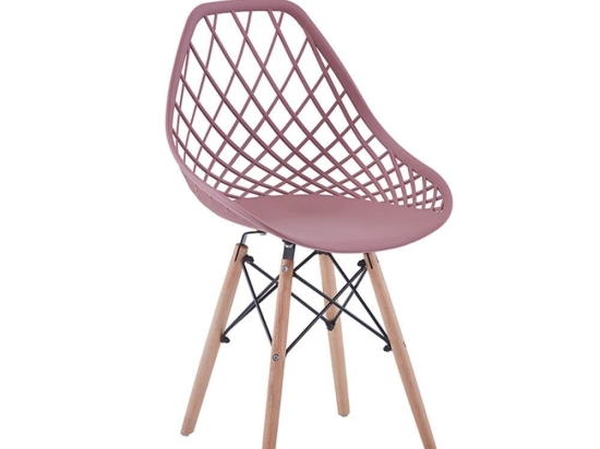 Καρέκλα Tree Pink 49x53xH81,5cm 03-0674 Σετ 4τμχ Ξύλο,Πολυπροπυλένιο