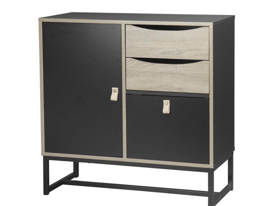 Κομότα Edge Black Sonoma 80x35xH80cm 09-1108