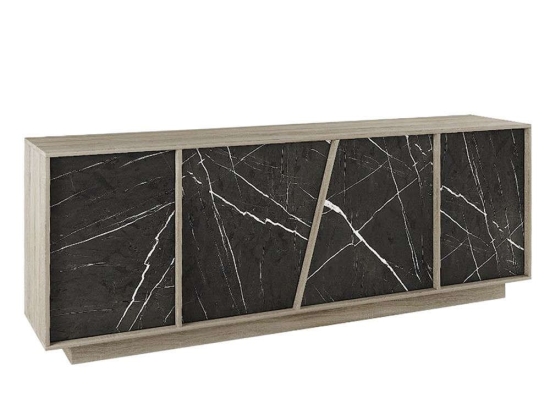 Μπουφές Petra 05-0454 207x43xH75cm Dark Sonoma Μελαμίνη