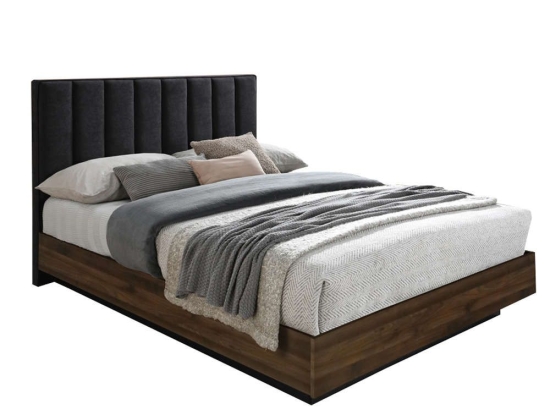 Κρεβάτι Boxy (Για Στρώμα 160x200cm) 211,5x165xH111,2cm Dark Grey 09-1236 Διπλό Μελαμίνη
