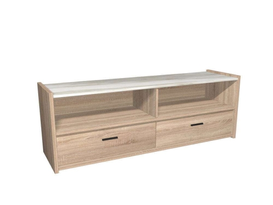 Έπιπλο Τηλεόρασης Town 05-0450 145x39x50cm Sonoma-White Μελαμίνη