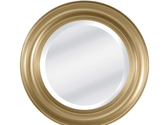 Καθρέπτης Callista 11-0315 Φ66cm Gold Ξύλο Paulownia