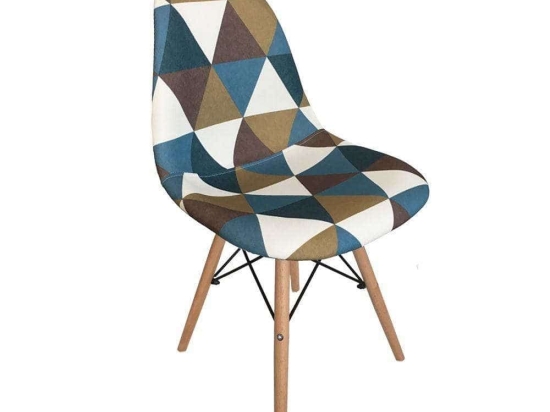Καρέκλα Eiffel 03-0763 46x53x82cm Multi Ξύλο,Ύφασμα