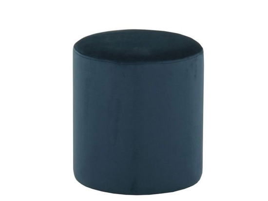 Σκαμπό Cylinder 16-0485 Φ35xH38cm Blue Βελούδο