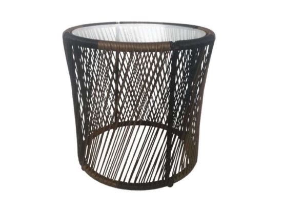 Τραπέζι Breeze 22-0030 Φ50x50,5cm Natural-Black