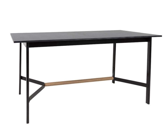 Τραπέζι Tokyo 02-0382 140x80x75cm Sonoma-Black Μοριοσανίδα, Μέταλλο