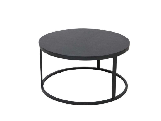 Τραπέζι Σαλονιού Tondo 04-0516 Φ80x40cm Black