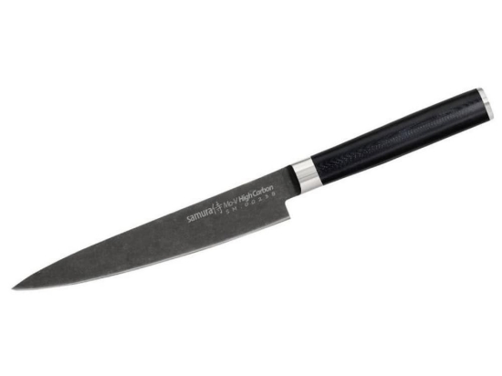 Μαχαίρι Γενικής Χρήσης MO-V Stonewash 16cm Black Samura Ανοξείδωτο Ατσάλι