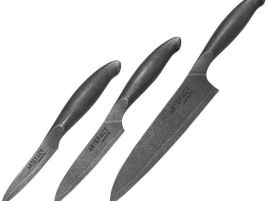 Μαχαίρια Artefact SAR-0220 (Σετ 3τμχ) Grey Samura Ανοξείδωτο Ατσάλι