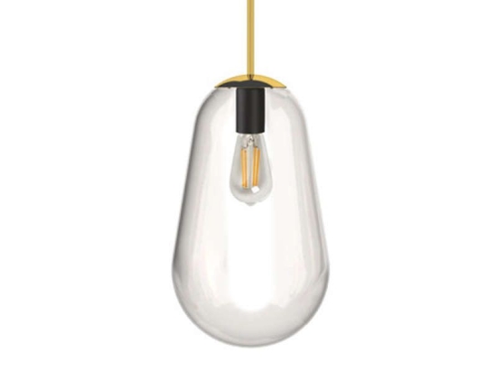 Φωτιστικό Οροφής Pear M 8672 Transparent-Gold Nowodvorski Μέταλλο,Γυαλί