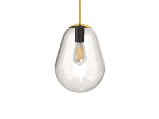 Φωτιστικό Οροφής Pear S 8673 Transparent-Gold Nowodvorski Μέταλλο,Γυαλί