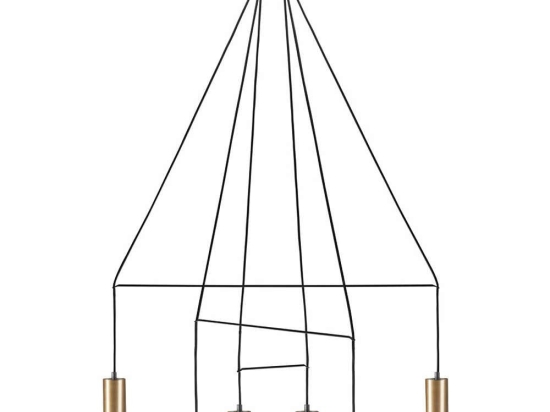 Φωτιστικό Οροφής Imbria 7956 6x10W GU10 Solid Brass Nowodvorski Μέταλλο