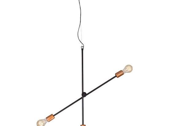 Φωτιστικό Οροφής Sticks III 6268 Black-Copper Nowodvorski Μέταλλο